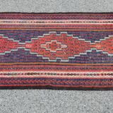 Tapis Kilim Ancien Iran Senneh : 1.27 X 2.98 Mètres