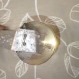 Pair of vintage molded glass wall sconces – 1960s – Condition of