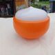 Suspension Vintage Opaline Orange et Blanche