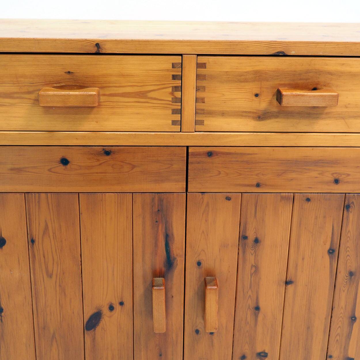 Scandinavian Pine Cabinet in the Style of Charlotte Perriand