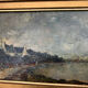 Oil on panel, impressionist coastal view
