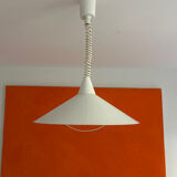 Set of 2 white metal pendant lights