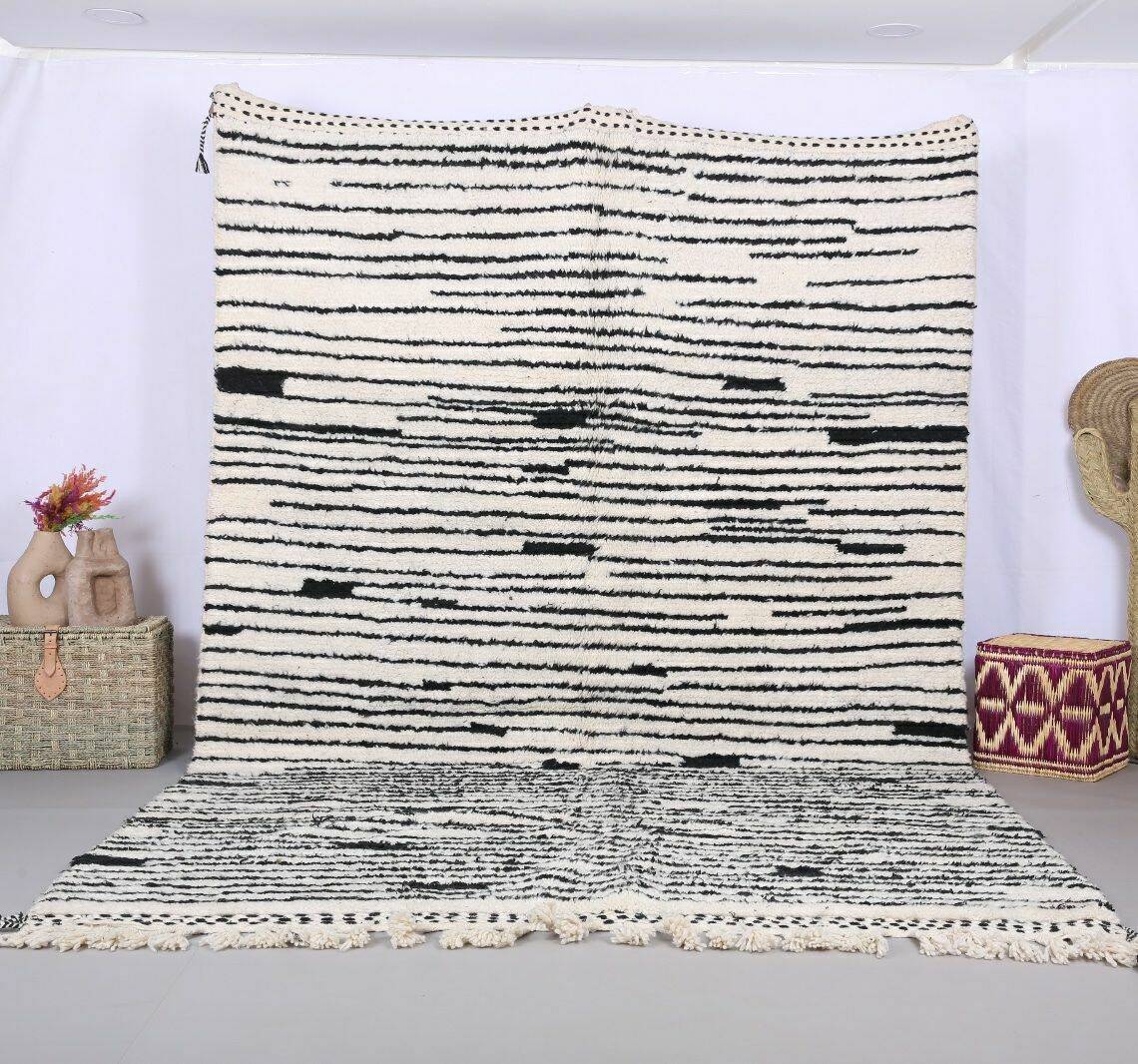 Handmade wool Berber rug 300X200 cm