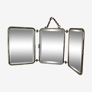 Triptych barber mirror