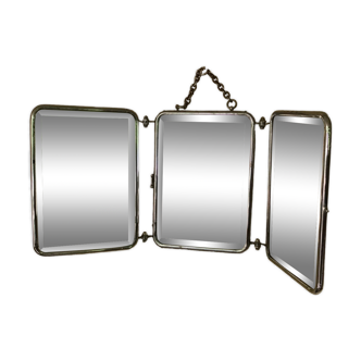 Triptych barber mirror