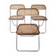 Trio of chairs folded Castelli design Giancarlo company
