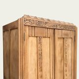 Parisian Art Deco wardrobe, raw wood.