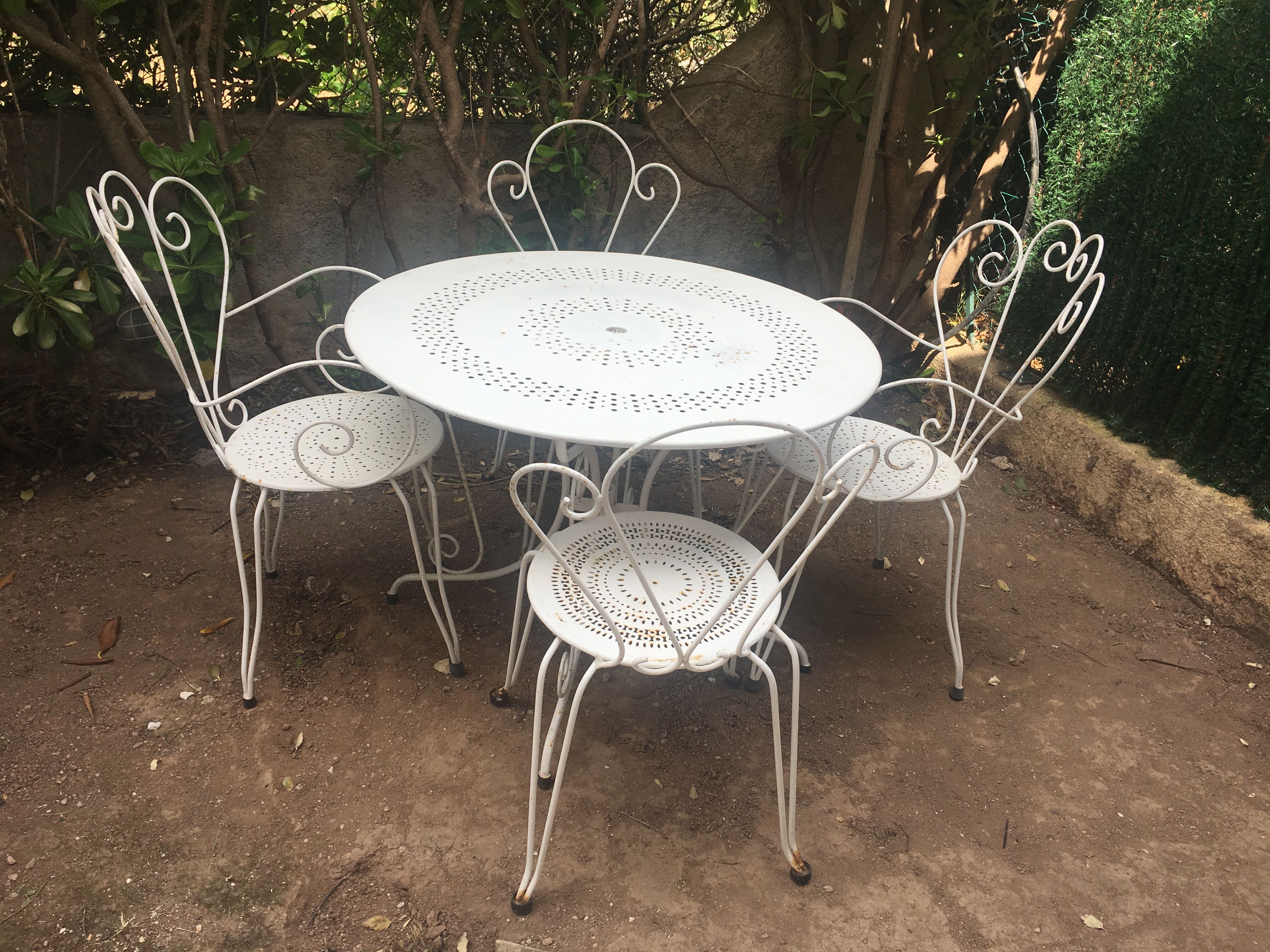 Salon de jardin fer forgé