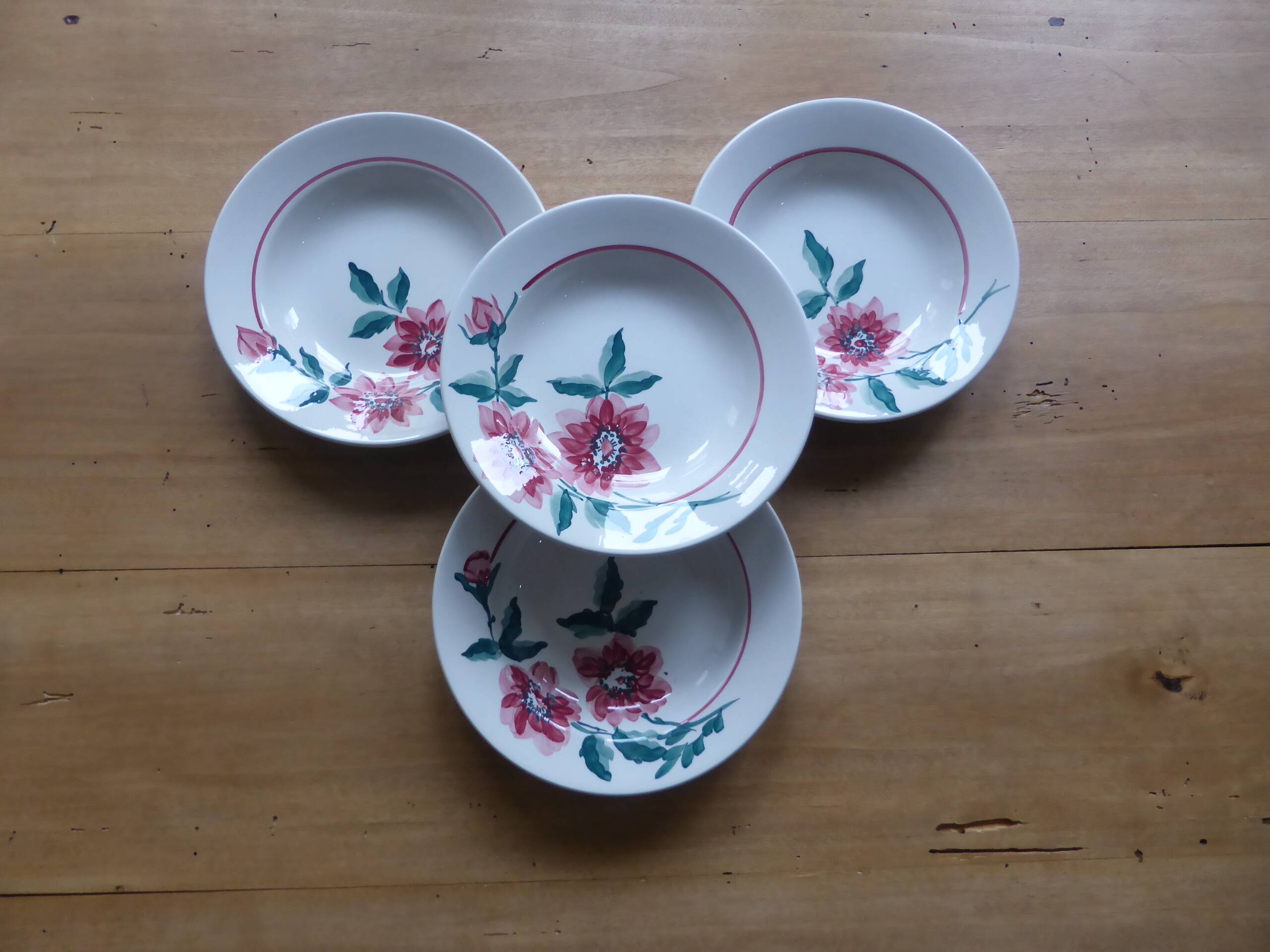 Set of 4 deep plates from Sarreguemines model Monceau 200214