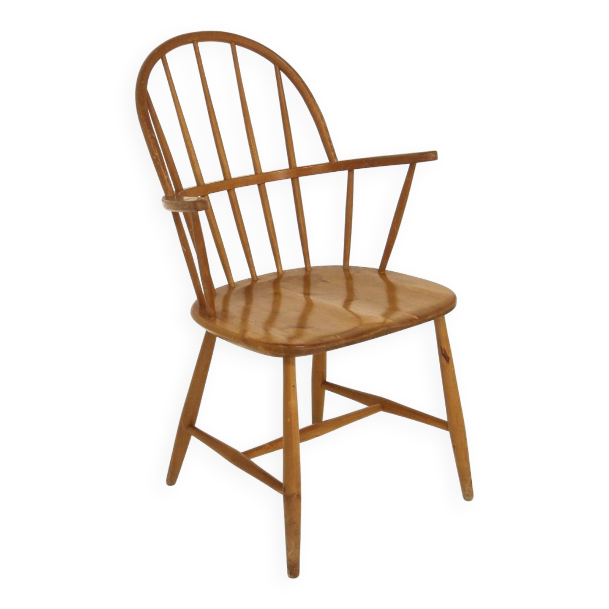 Scandinavian "Pinnstol" armchair in beech, Sweden, 1960