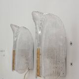 Wall sconces by Carl Fagerlund for Orrefors 1970s