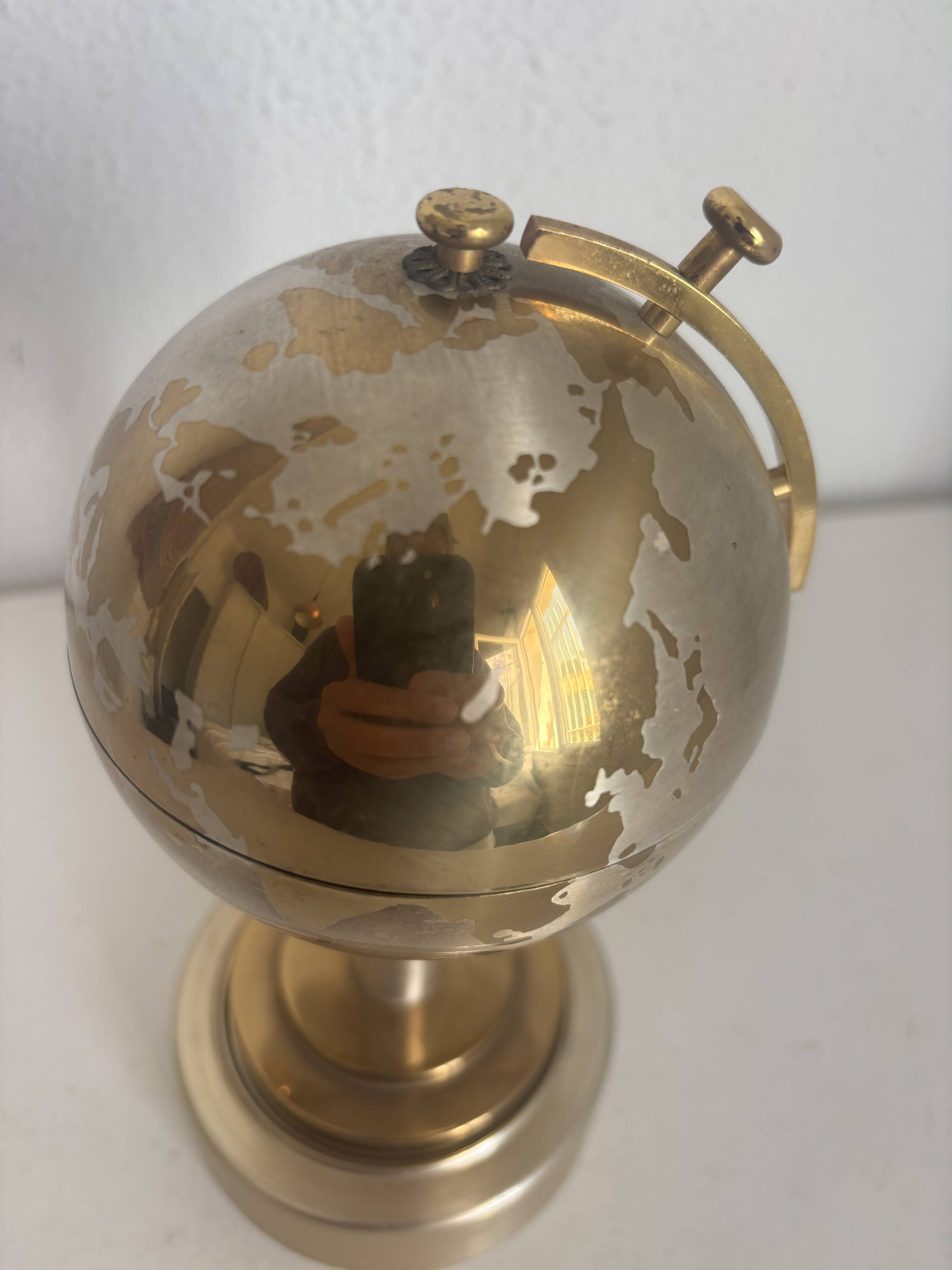 Vintage 1960 cigarette case world map dispenser - 21 x 10 cm