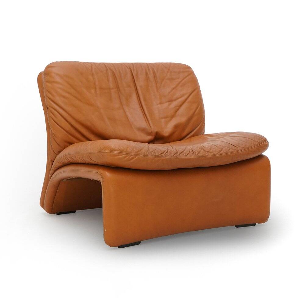 Leather armchair Selene by Adalberto Caraceni for B&T, 1970s