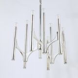 Mid-Century Lustre Gaetano Sciolari Sirius Silvered, Lightolier, Italy