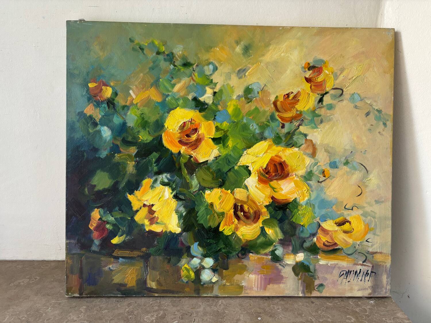 Oil on canvas "Autumn Light" signed Paumier