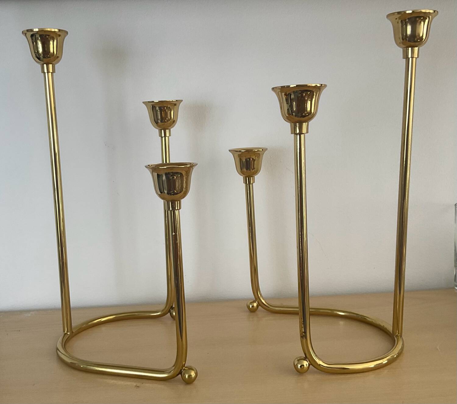 Pair of vintage brass candlesticks