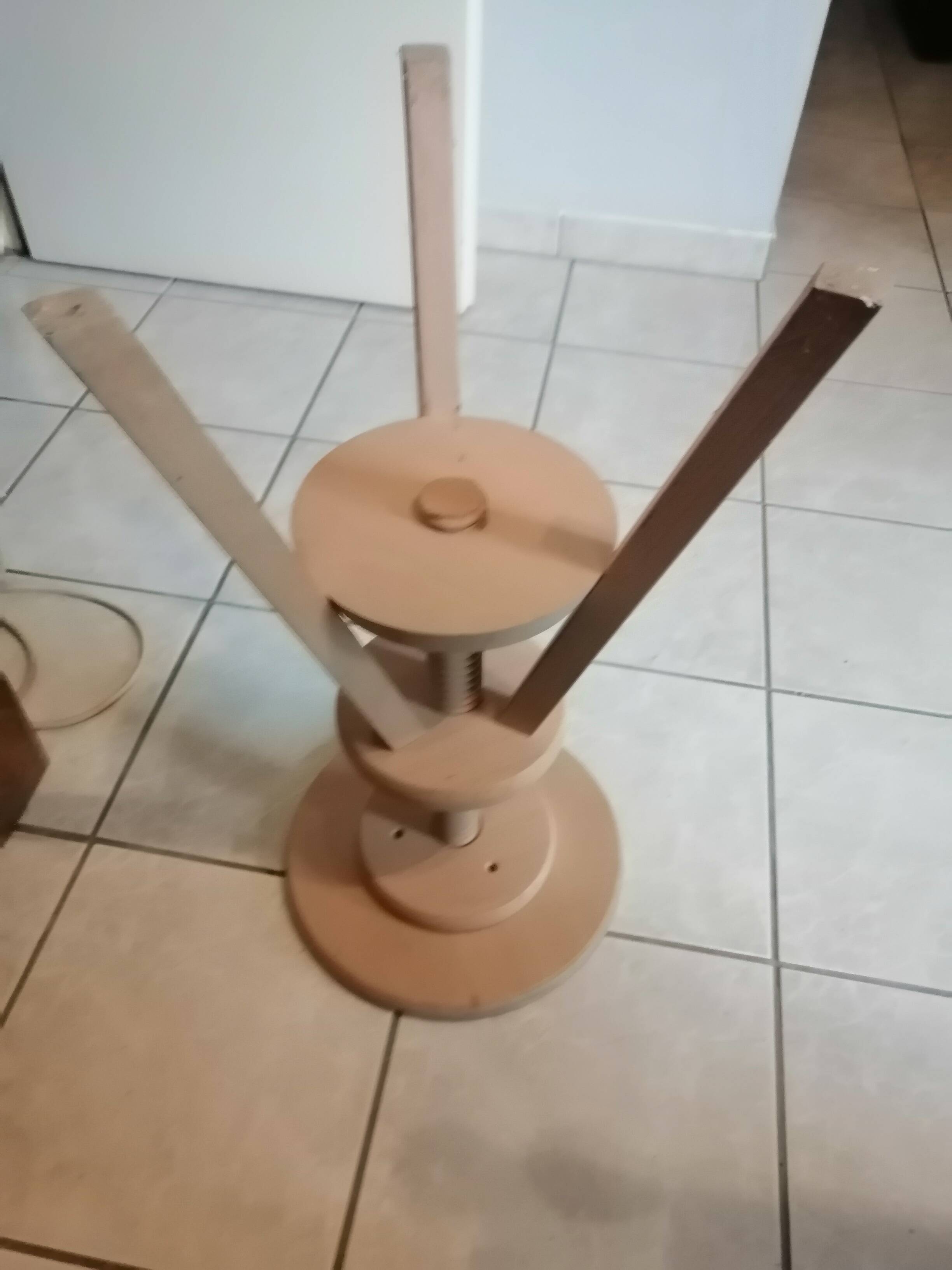 Raw wood furniture stool