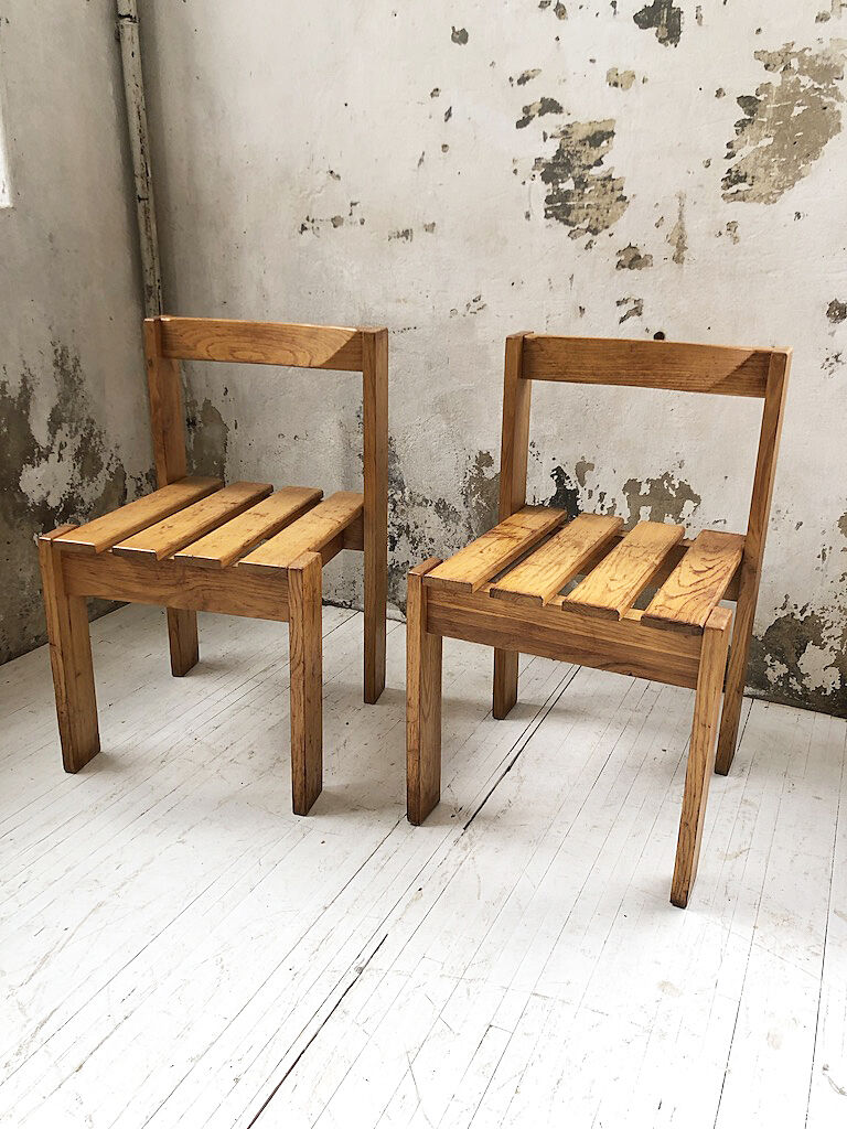 Duo de chaises pin