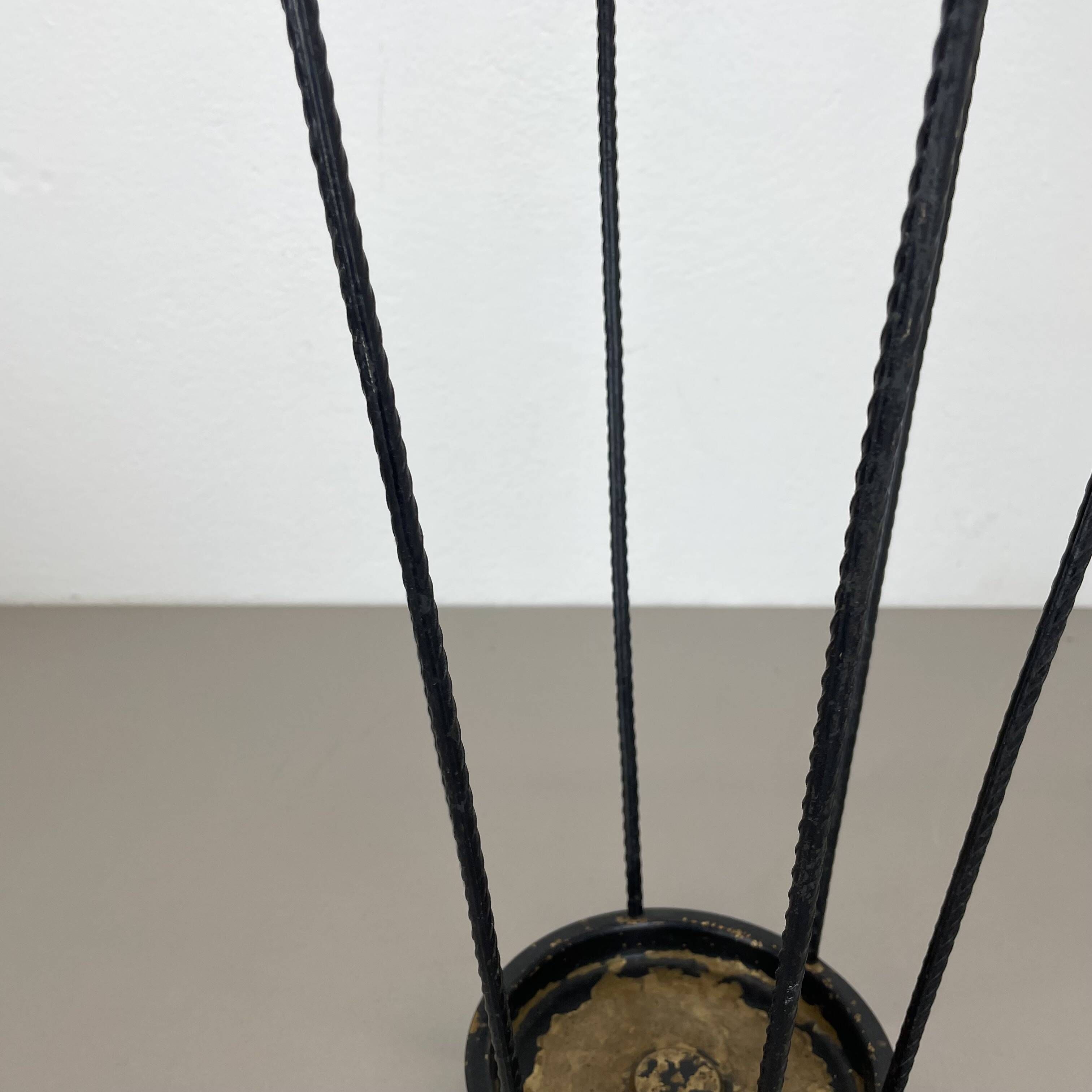 Midcentury Brass and metal BAUHAUS Style Umbrella Stand, France, 1950s