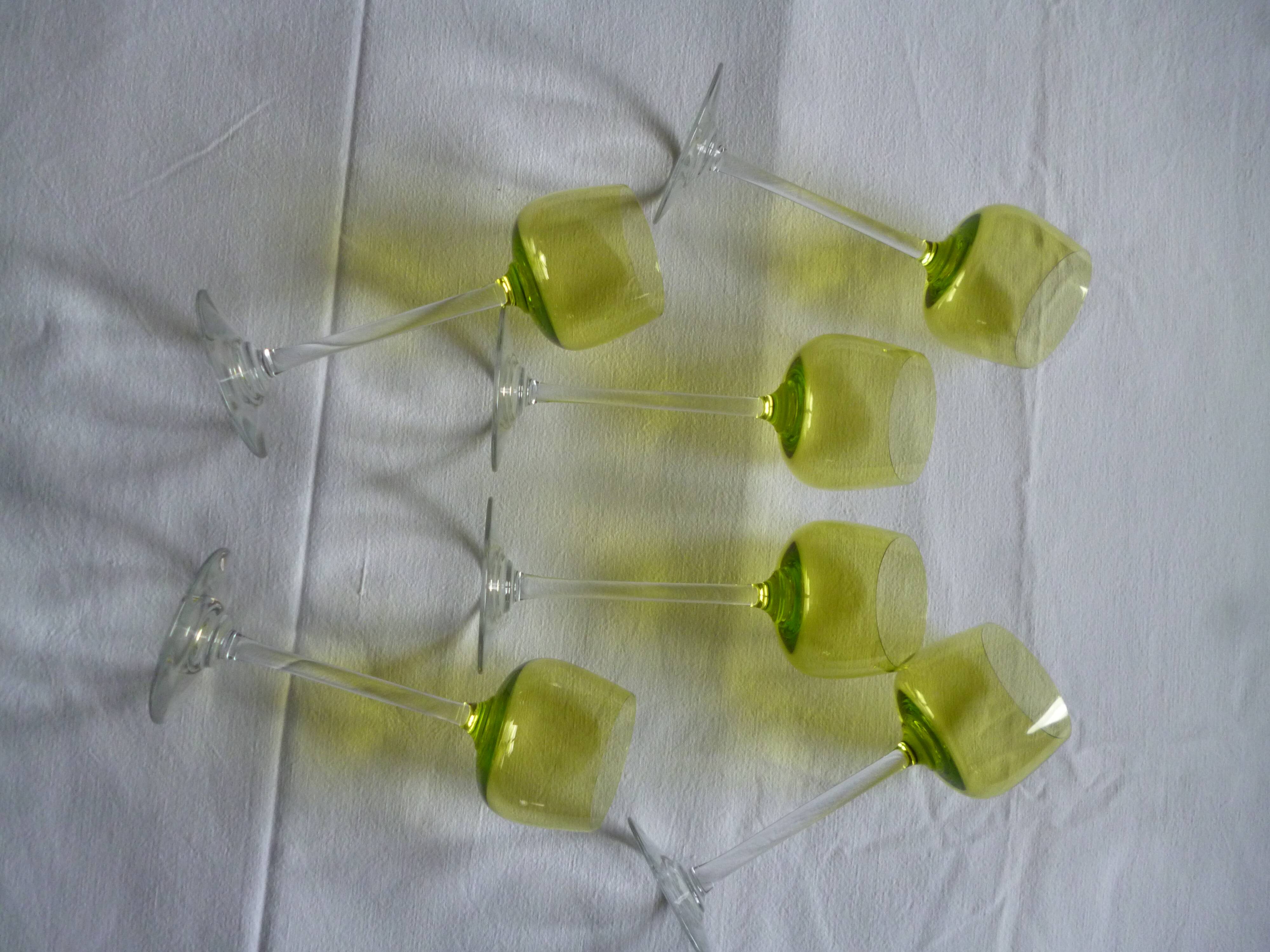 Set of 6 Baccarat stemmed glasses