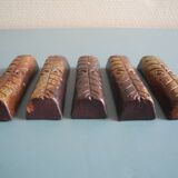 terracotta knife rests vintage table art set holders
