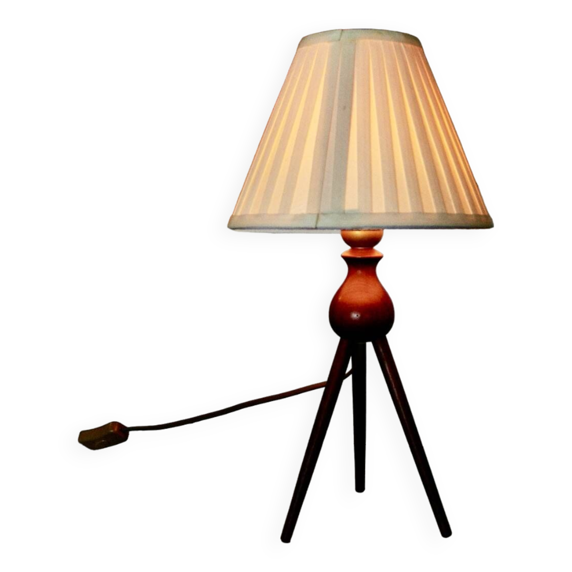 Vintage solid teak lamp by severin hansen 1960