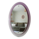 Vintage oval plexiglass mirror from the 70s by Harvey Guzzini