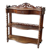 19th century English console – Solid mahogany and veneer – Sculptures f