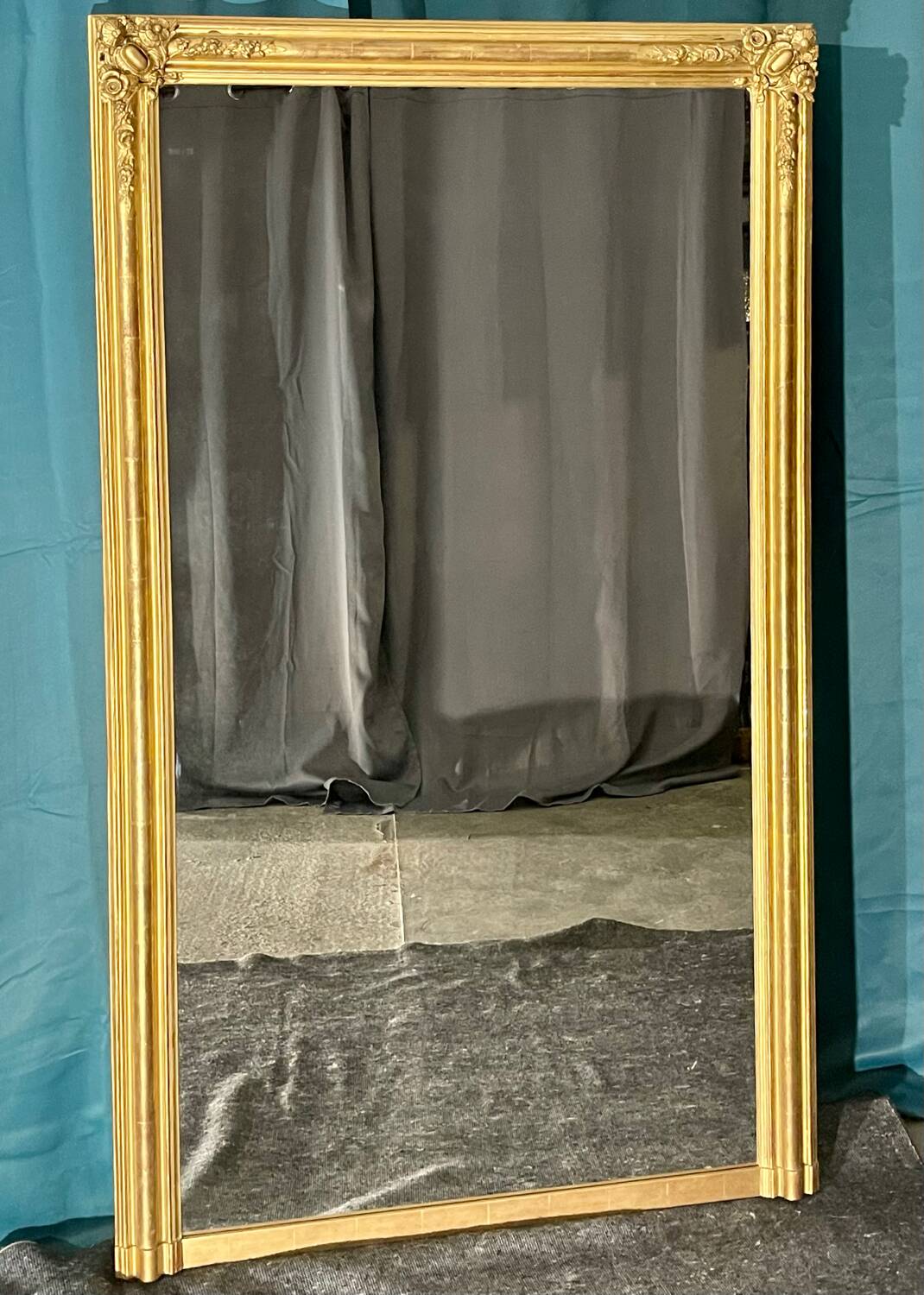 Large old 19th century mirror high 177 x 104.5 cm very good condition