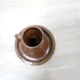 Vintage candle holder in pyrite stoneware