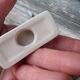 Set of 6 vintage ceramic knife rests in cream and blue.