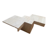Travertine coffee table