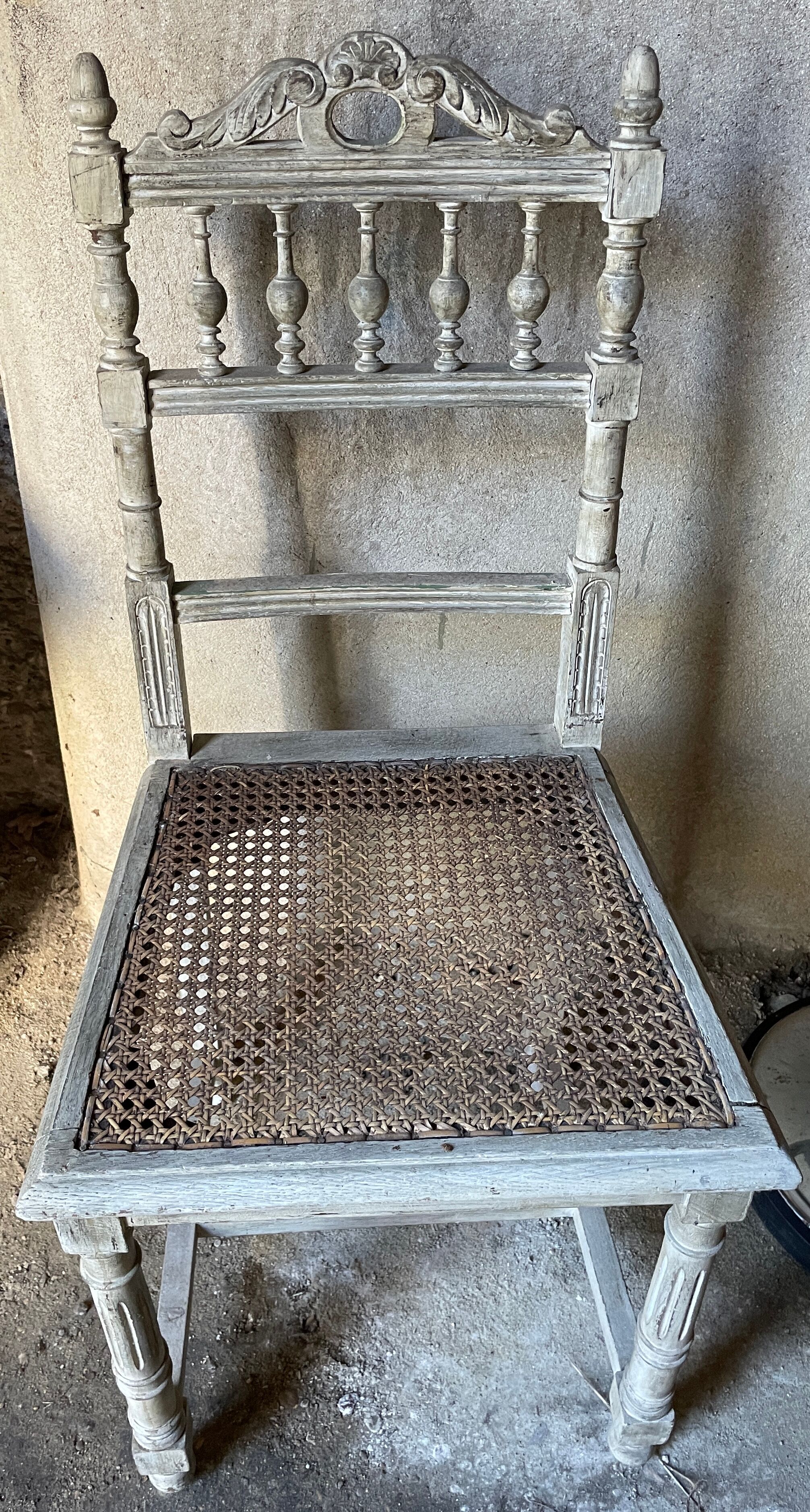 Old carved wood chairs