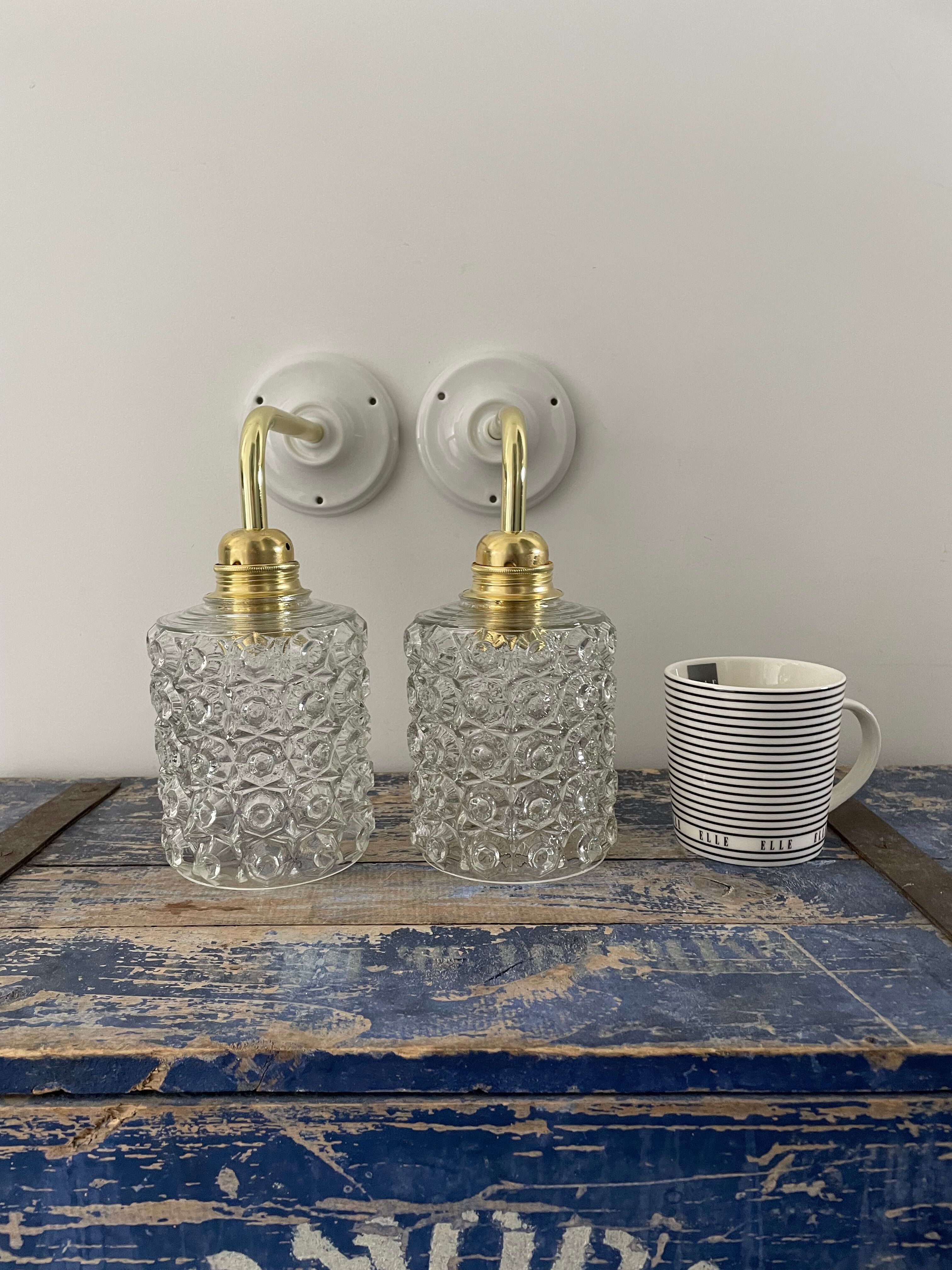 Paire d’appliques murales vintage