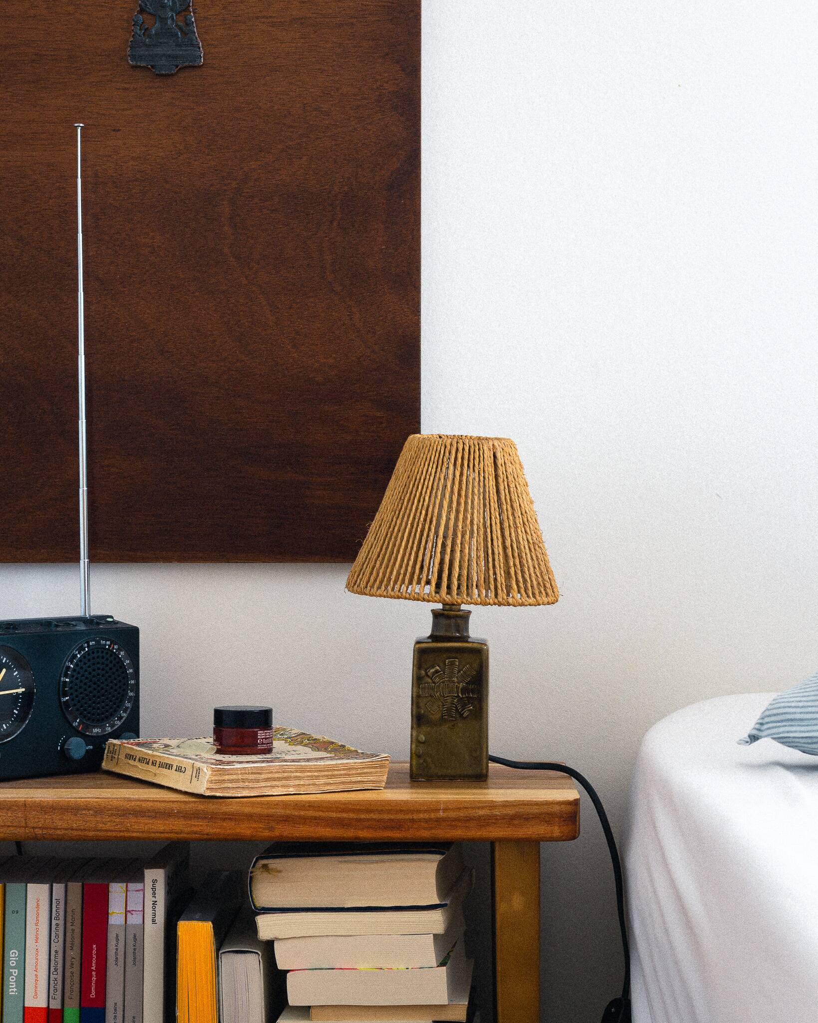 Two glazed ceramic lamps – Signature to be identified – 1960s