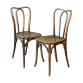 Chaises bistrot Fischel 1932 assise crocodile