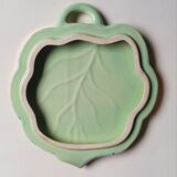 Celadon green leaf trivety and gilding