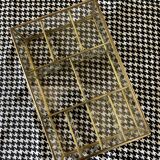 Glass and brass wall display case