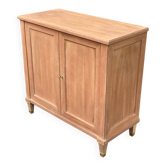Louis XVI buffet, shallow, stripped, made of solid mahogany, 1950.