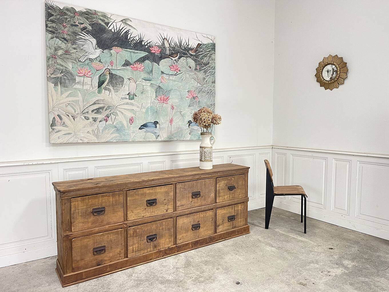 Ancien meuble de métier à tiroirs 1920