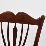 Ancienne chaise de bistrot en cannage, estampillée fischel