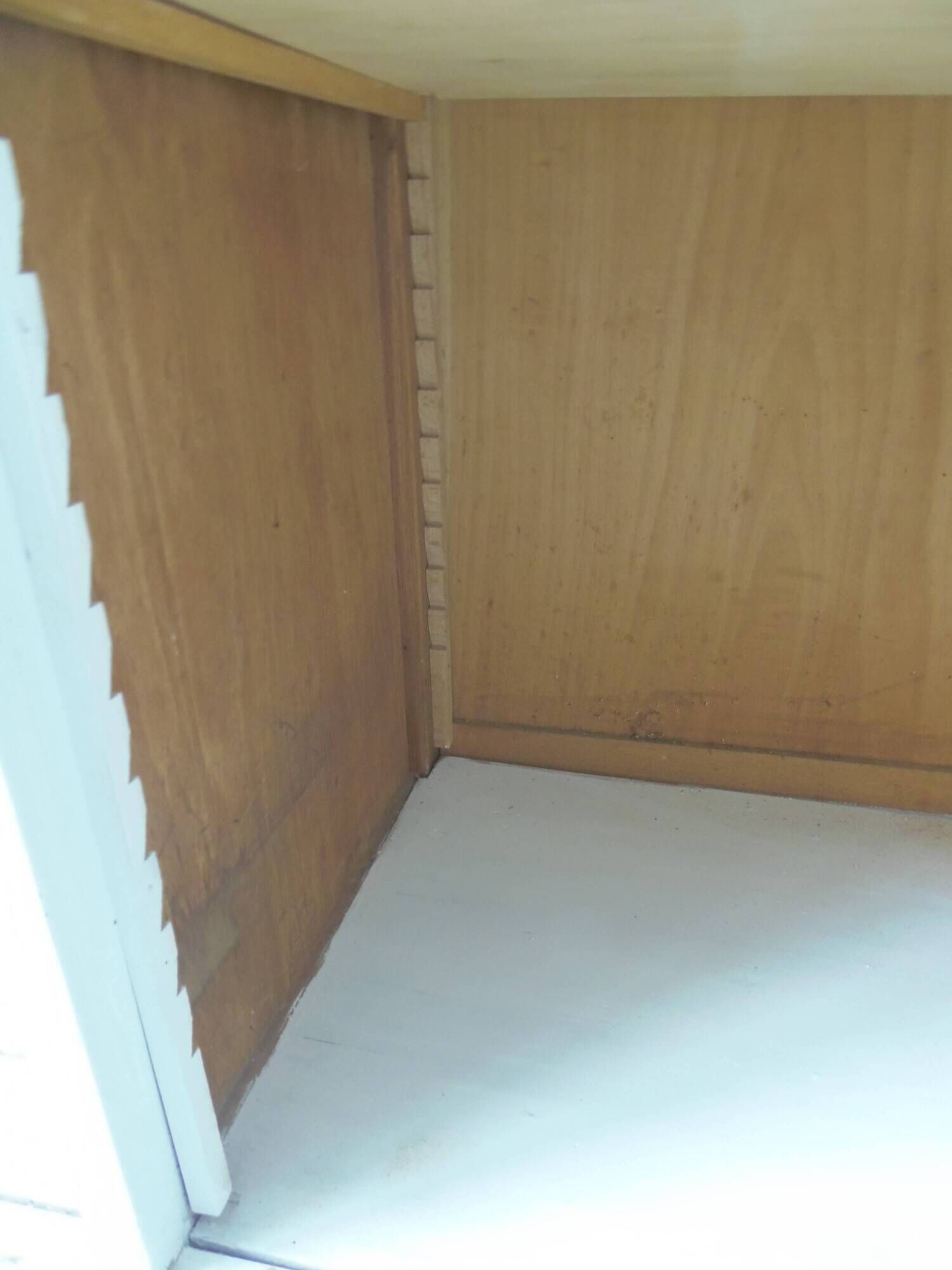 Vintage Parisian wardrobe re-enchanted in pearl gray with waxed finish.