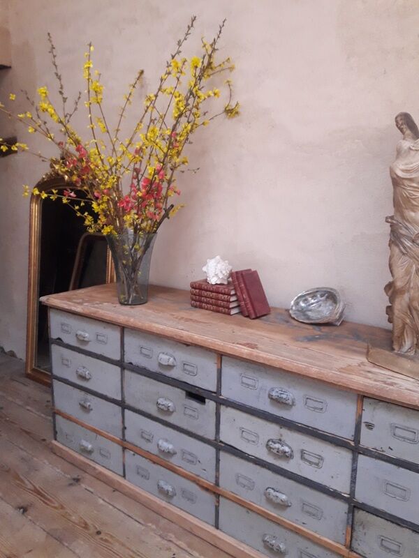 Industrial sideboard with 16 drawers