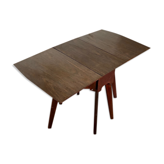 Folding wooden table and formica 112 x 60.5 cm