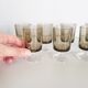 Set of 8 Luminarc 70s liqueur glasses in smoked glass
