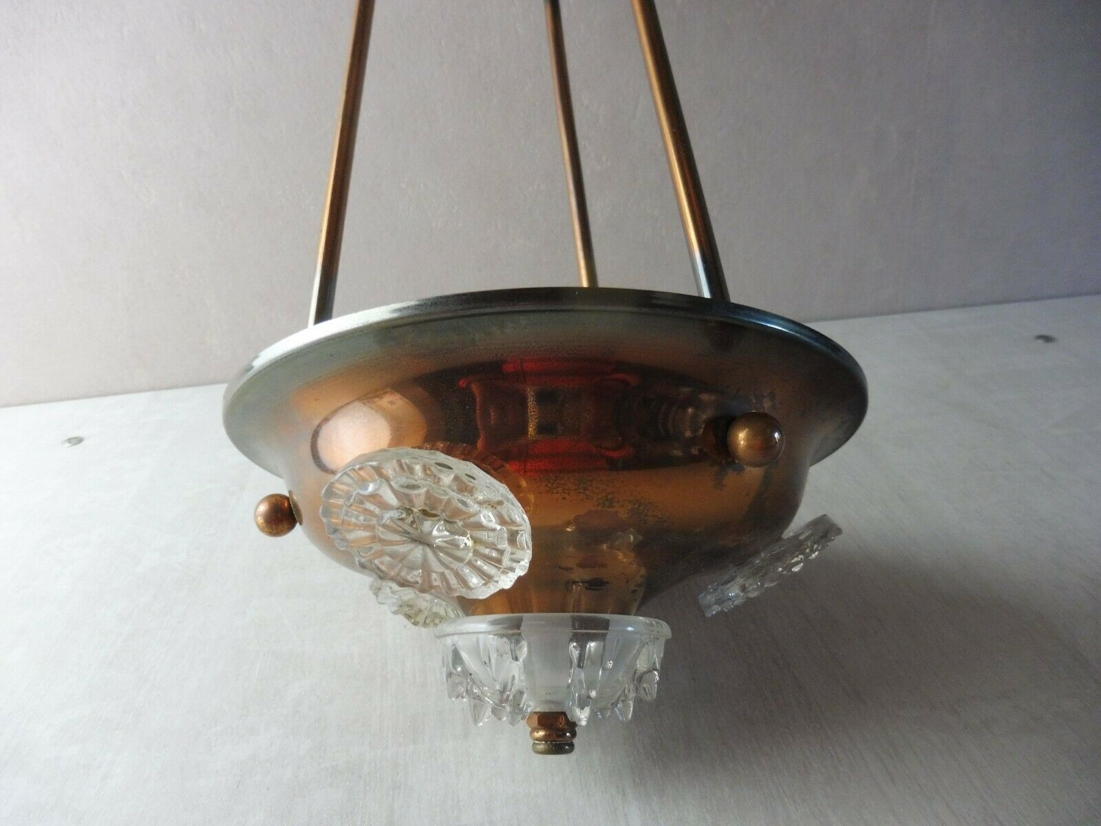 Old lamp suspension, brass, Ezan