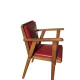 Fauteuil bridge à pieds compas, années 50