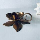 Brass flower candle holder
