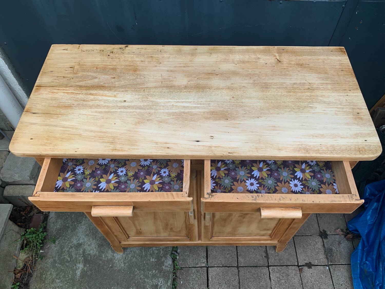 Buffet parisien bois brut 1940 H100