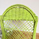 Children's chair in green rattan